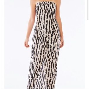 BCBG Animal Print Jesse strapless dress